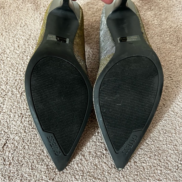 Guess Platinum and Gold Cheetah Glitter Pumps - Picture 4 of 5